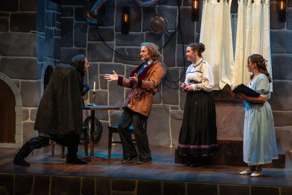 students performing Young Frankenstein onstage