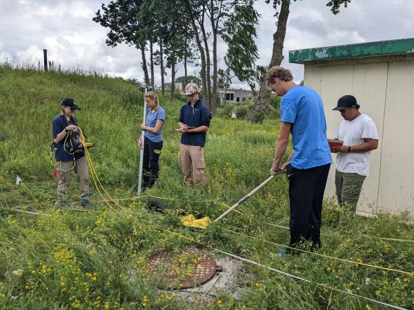 Geography team doing ground radar testing in Lithuania 2022