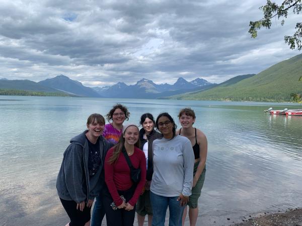 Sandoval, far right, is grouped with new NCUR colleagues at a retreat in Montana 