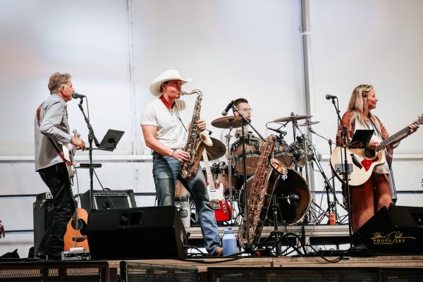Ian Johnson on sax with Anita Walker Band 
