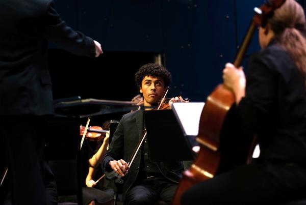 Dre Jaquish in symphony band