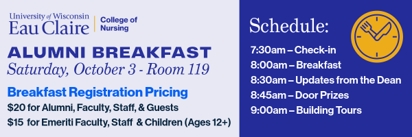 Word Graphic for College of Nursing Alumni Breakfast