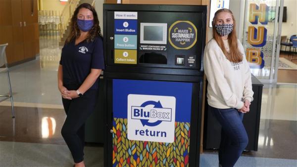 Easton McCready (left) and Cassidy Hempel, graduate assistants in Risk Management and Safety, have played significant roles in the development of the BluBox Program.