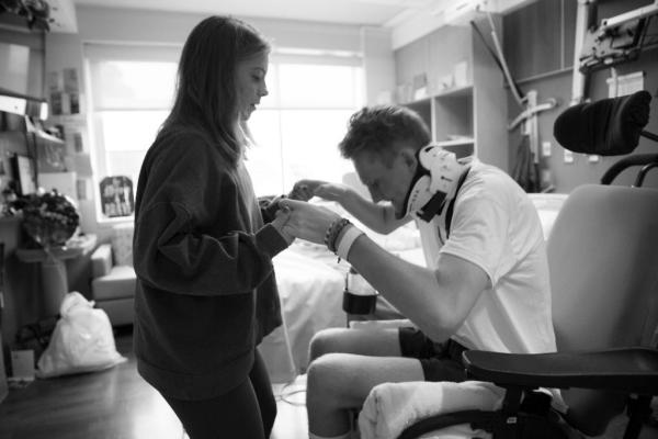 Zach Caterer was in the hospital for three months after a water accident left him with a spinal cord injury.