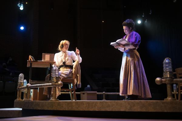 two female characters in "Silent Sky" production