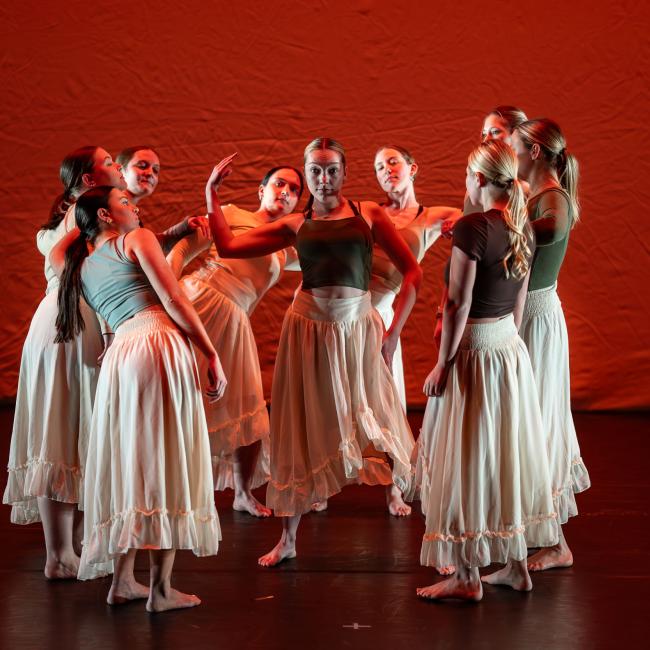 Dance group on stage