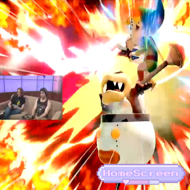 Students play Super Smash Brothers Ultimate on air