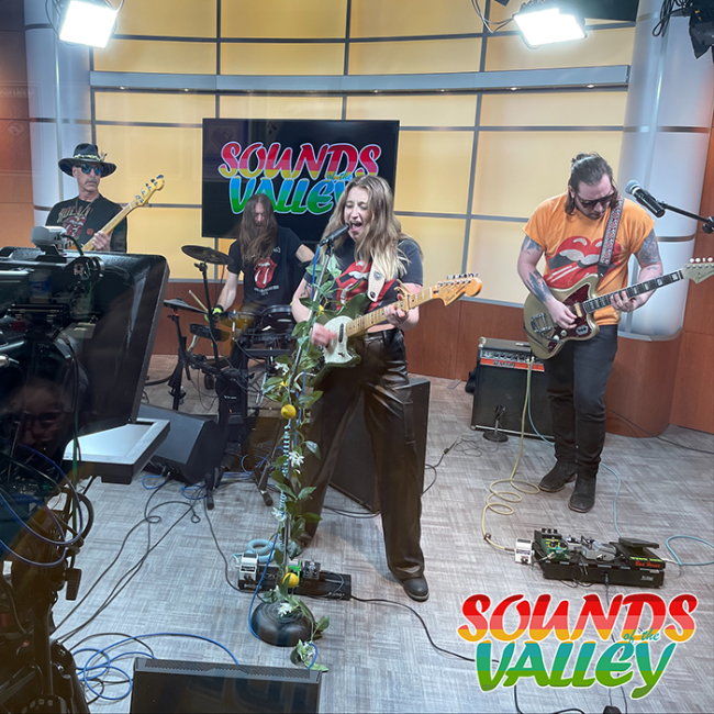 A band plays during an episode of Sounds of the Valley