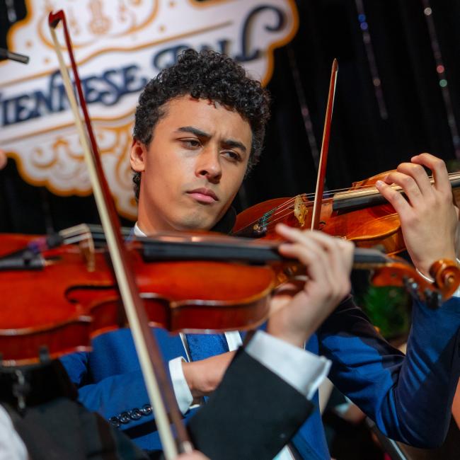 Viennese Ball 50th Anniversary violinists performing