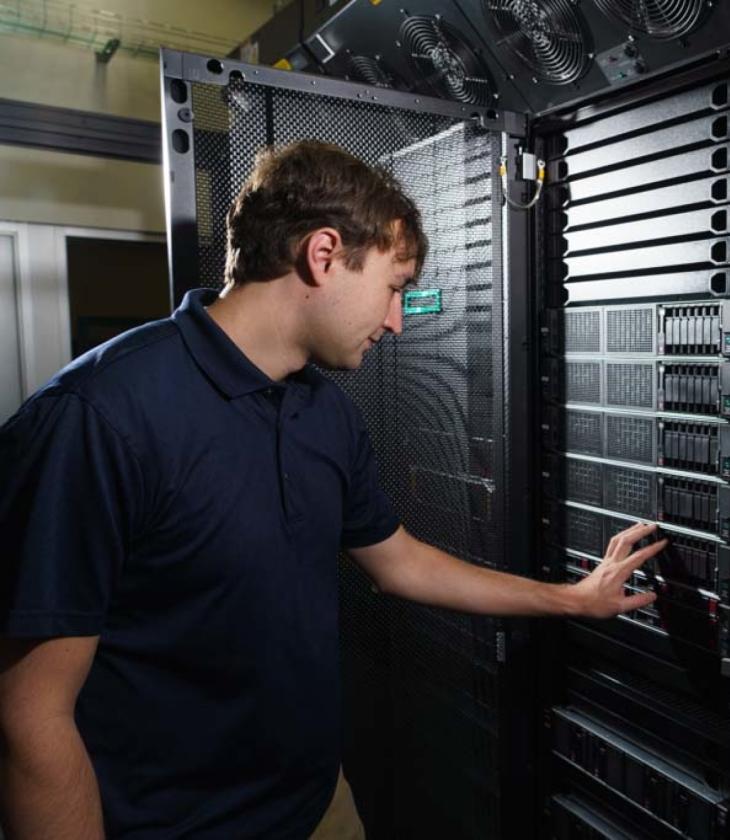 Tyler in supercomputer cluster