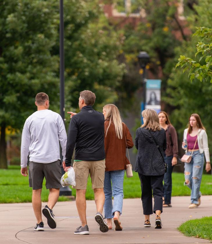 family on campus for Family Weekend