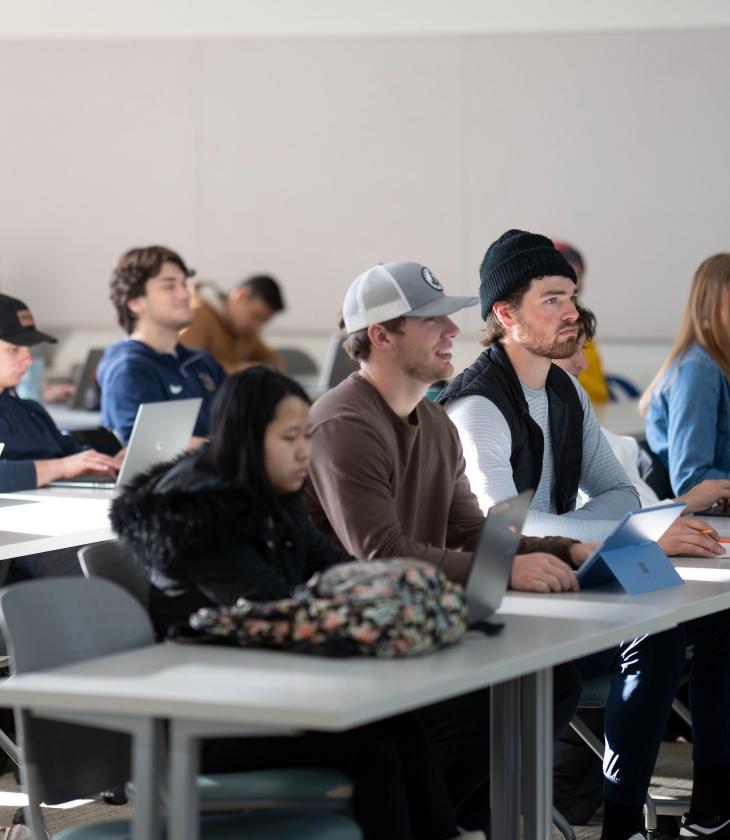 MGMT classroom, full rows of students