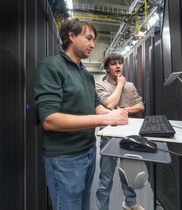 Students and staff work on the Blugold Supercomputing Cluster.