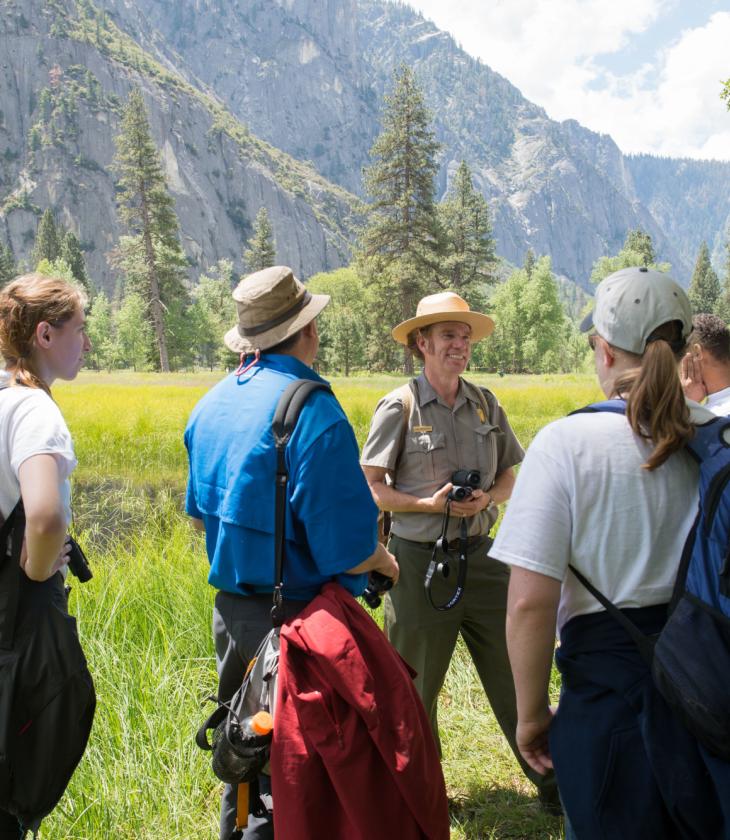 Geography students during a field experience