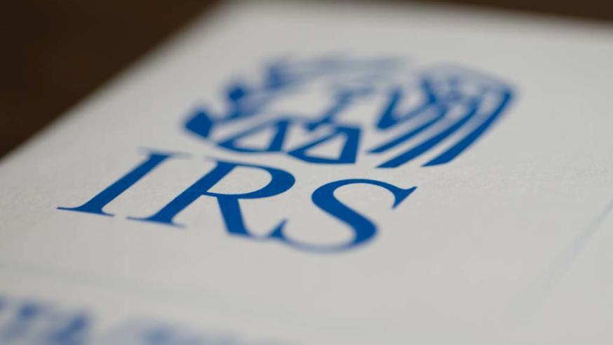 close up shot of an IRS form 