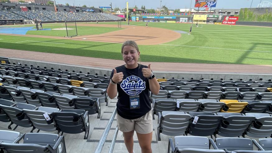 Sports marketing intern turned employee