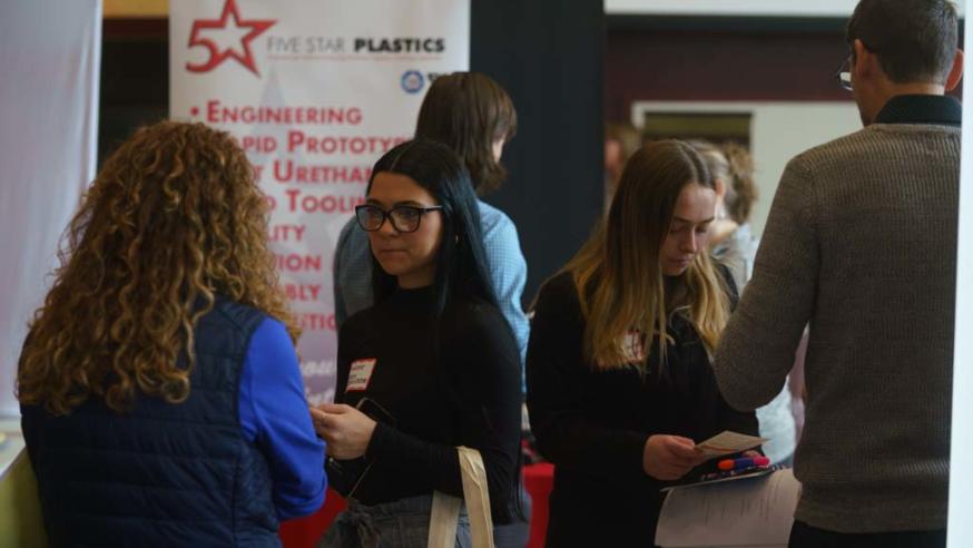 Career fair crowd at UWEC