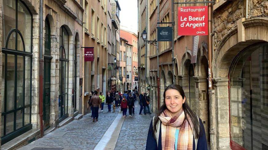 Female student in Lyon, France