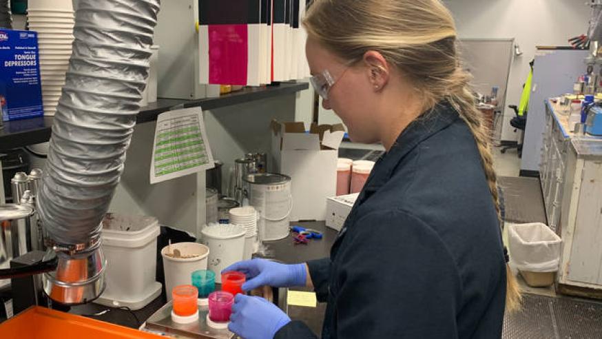 Biomed major in paint industry internship