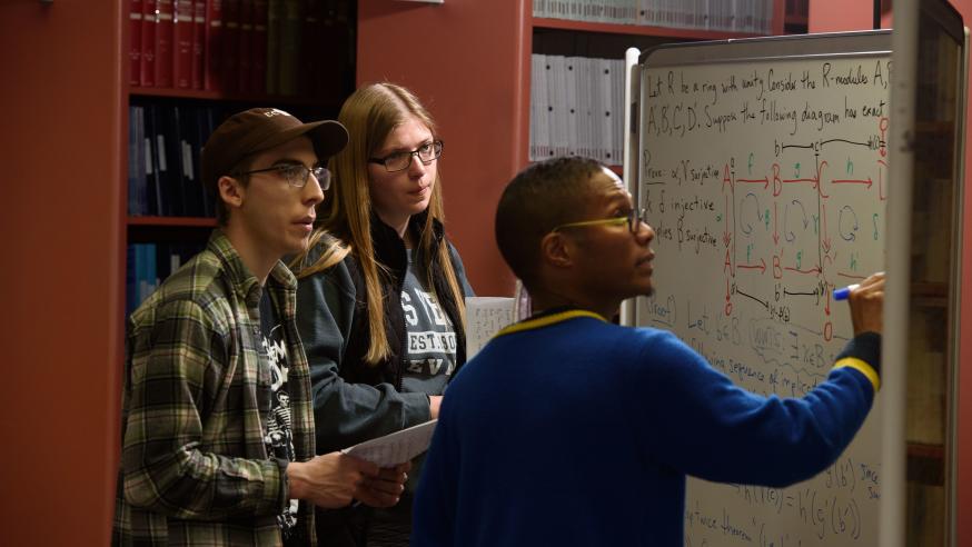 math students working