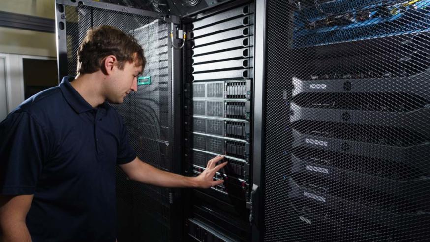 Tyler staff in supercomputing center