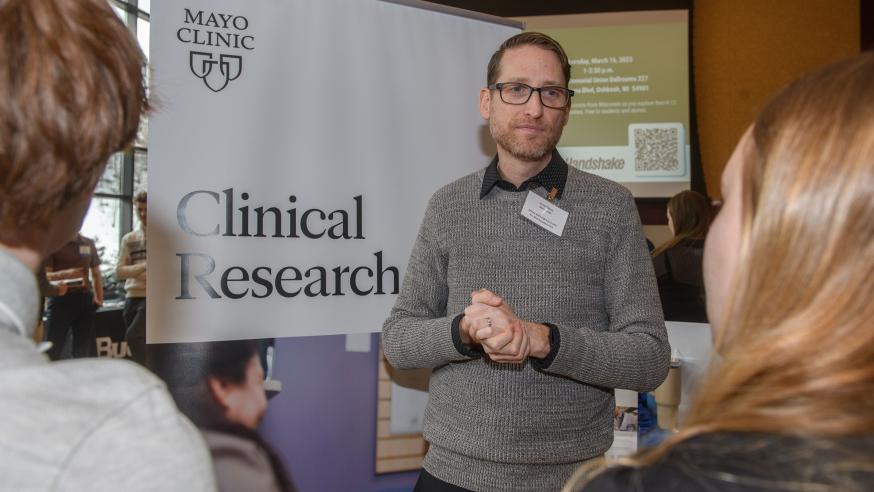Mayo research at Career fair 