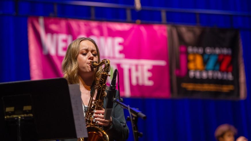 Jazz Fest saxophonist 