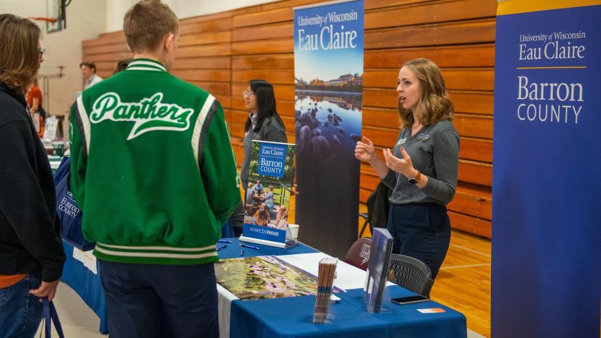 UWEC admissions staff at UWEC-BC