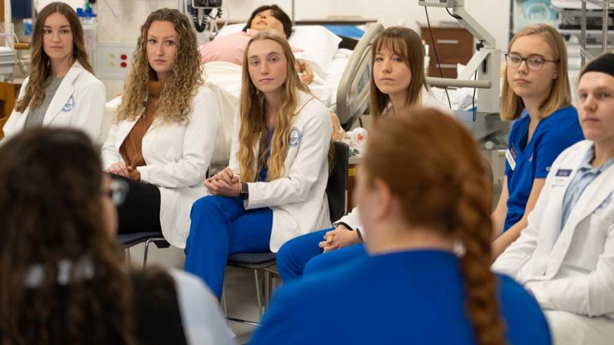Evers visit to college of nursing