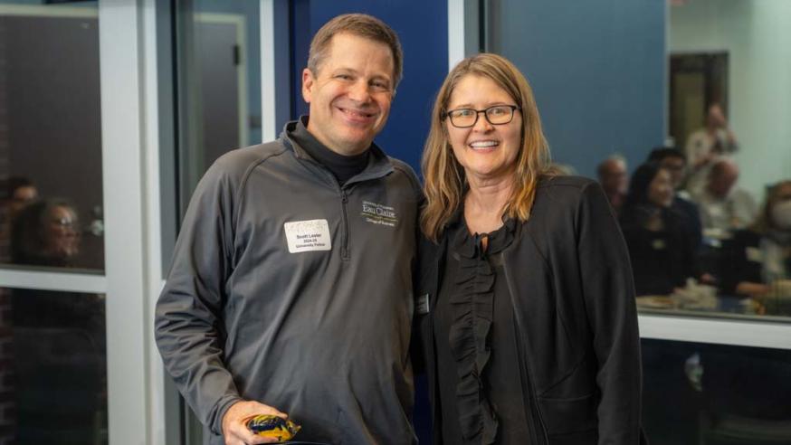 Scott Lester University Fellow from COB with Dean Jepson