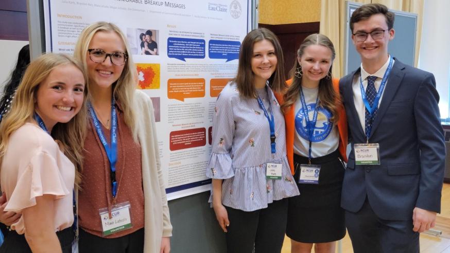 CJ student researchers at NCUR poster session 