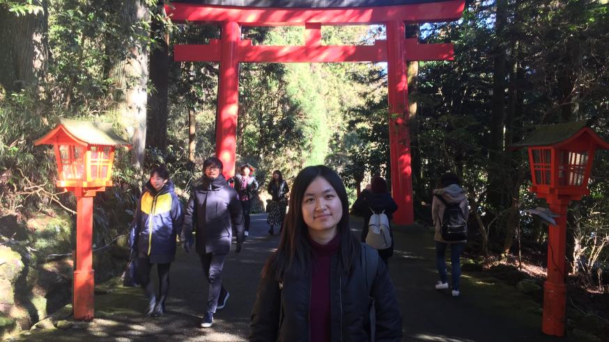 Student studying in Japan