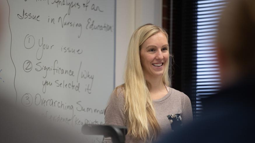 Classroom shot of DNP classroom