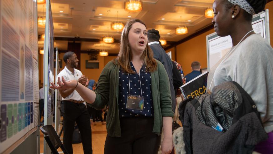 two female students at CERCA poster