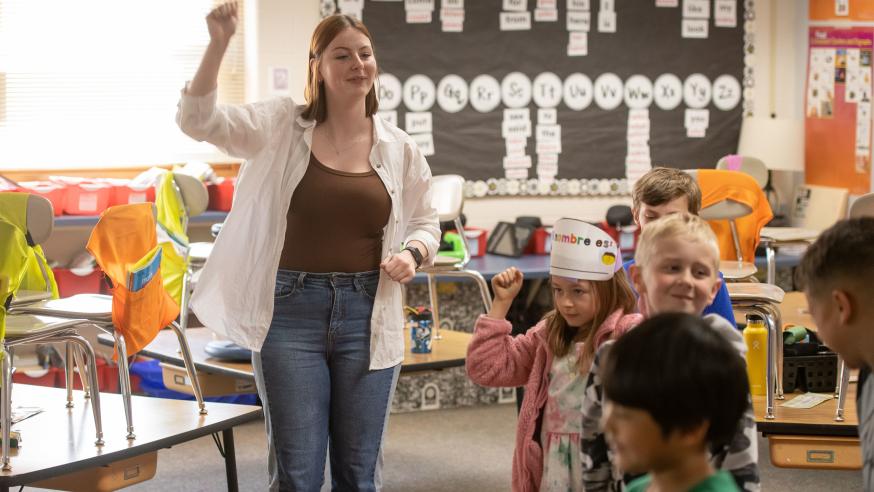 student teaching in elementary classroom