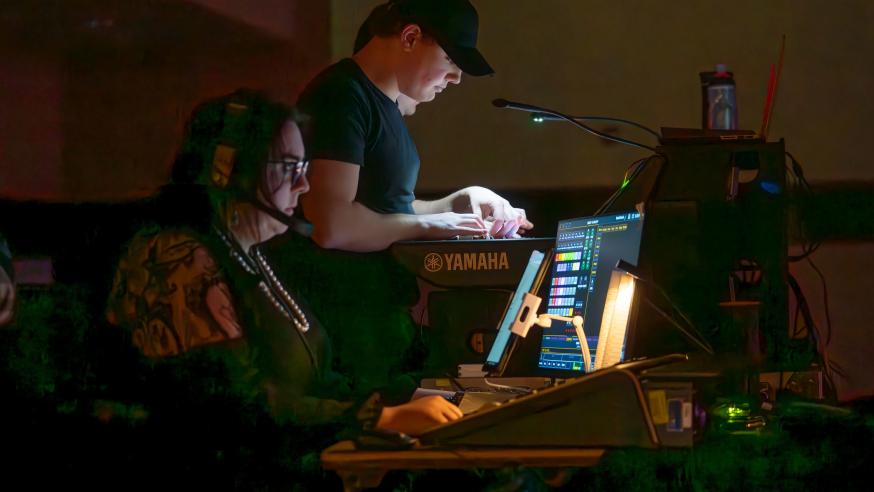 Cabaret student sound crew 