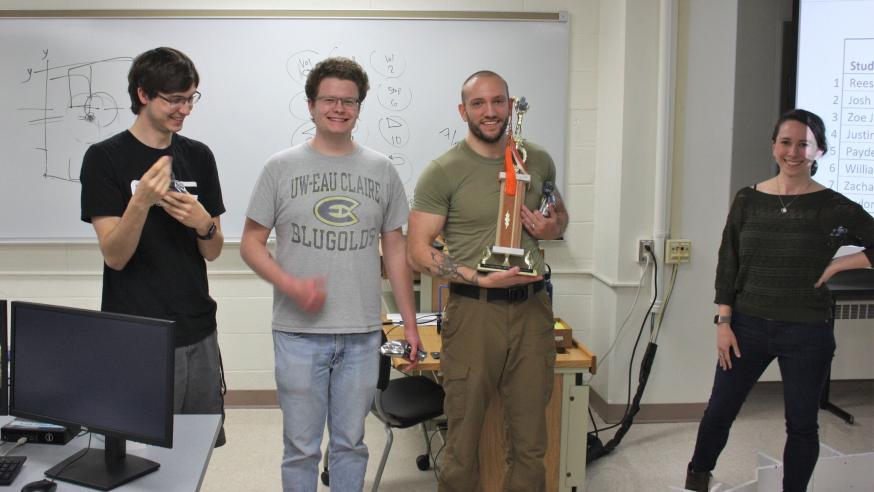 trophy winners in physics classroom contest 