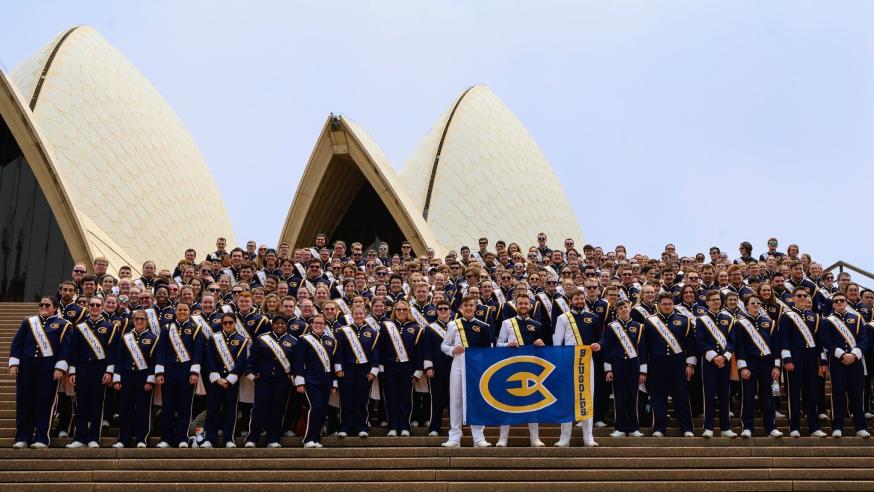 Blugold Marching Band in Australia for tour