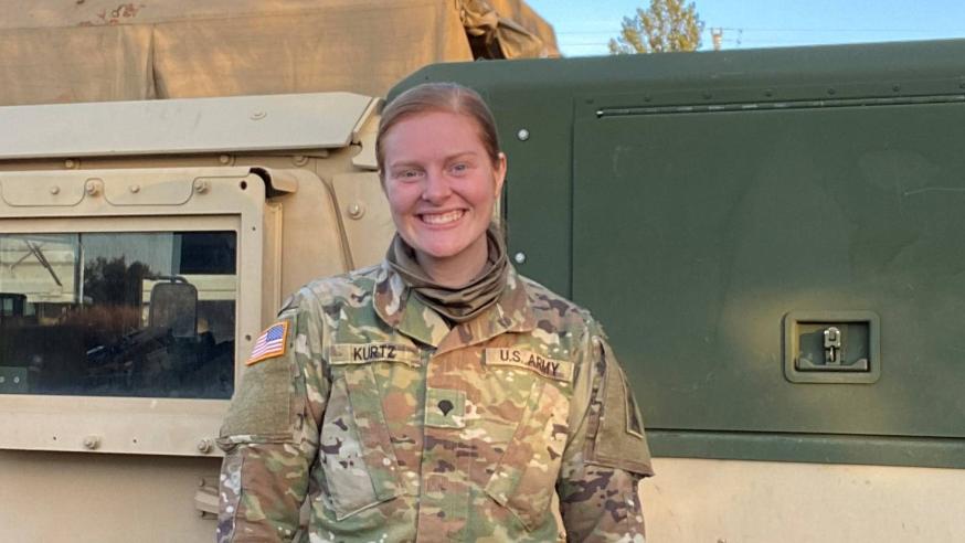 Paige Kurtz, social work grad, military alumna