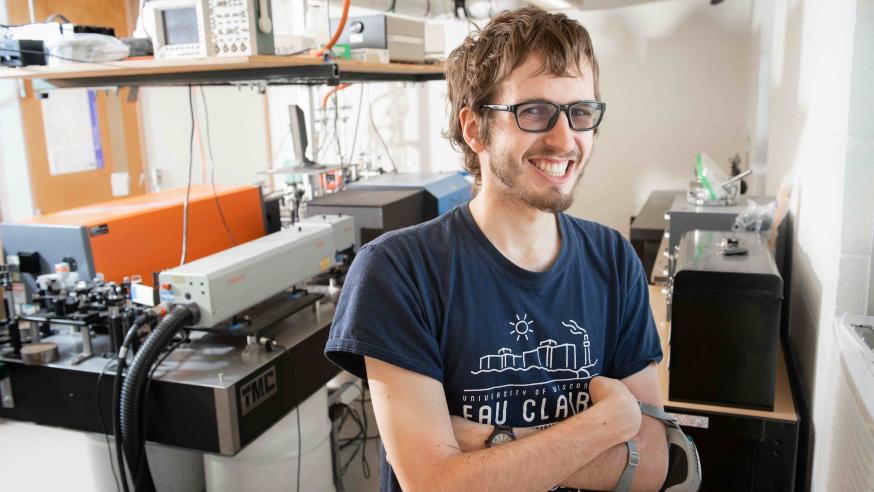 Student in Laser Lab