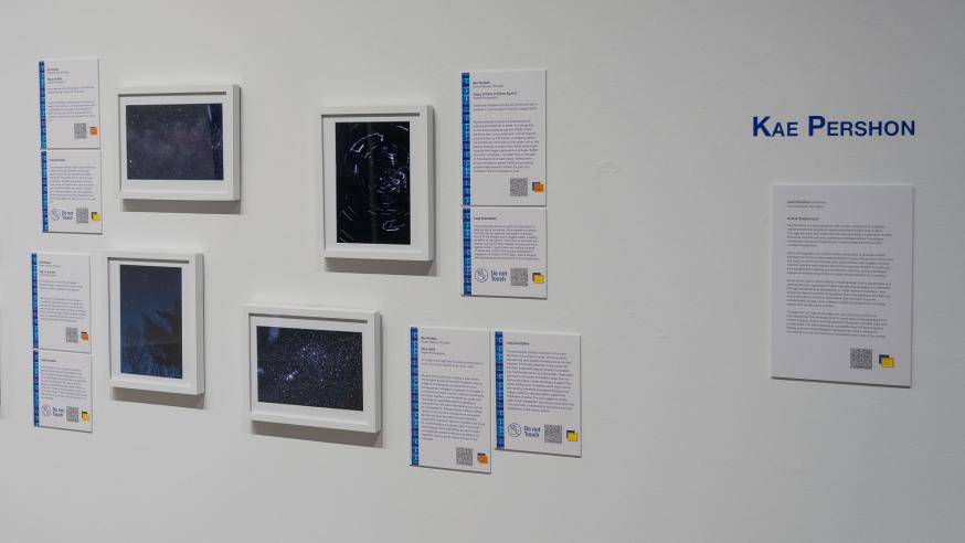 Gallery wall of photos by Kae Pershon in the Foster Gallery 