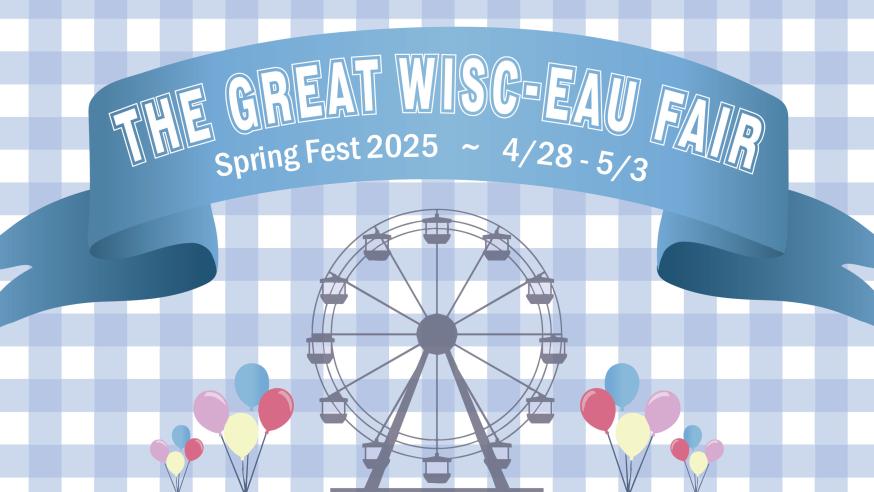 The Great Wis-Eau Fair blue ribbon with balloons