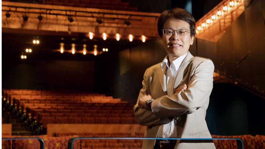 Composer and faculty member ChiaYu Hsu in RCU Theatre
