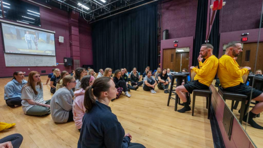 Dance Appreciation Course in the Haas Fine Arts Dance studio
