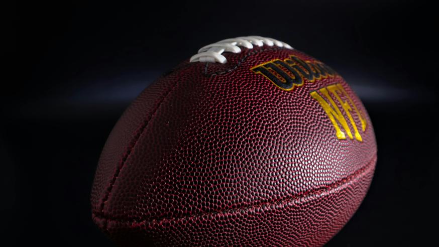 football in black background