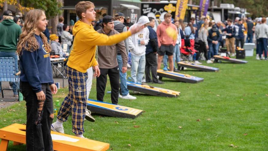 yard games at Homecoming 2024