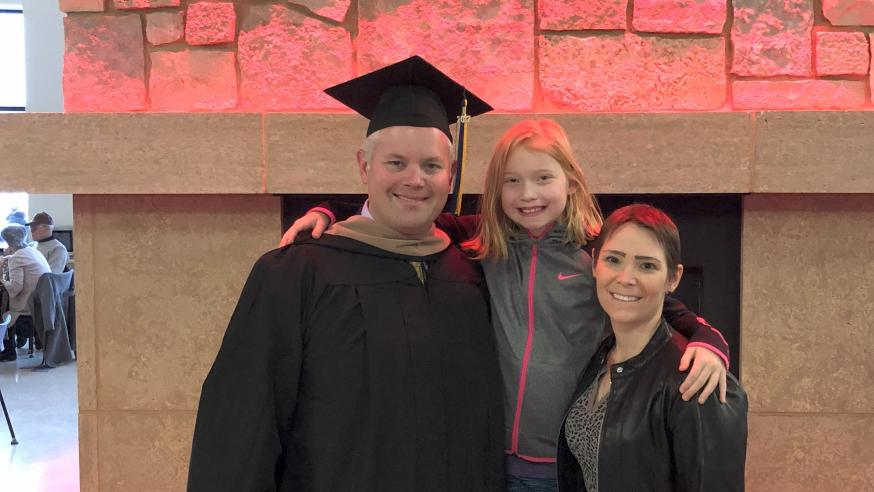 Riechers family photo MBA commencement