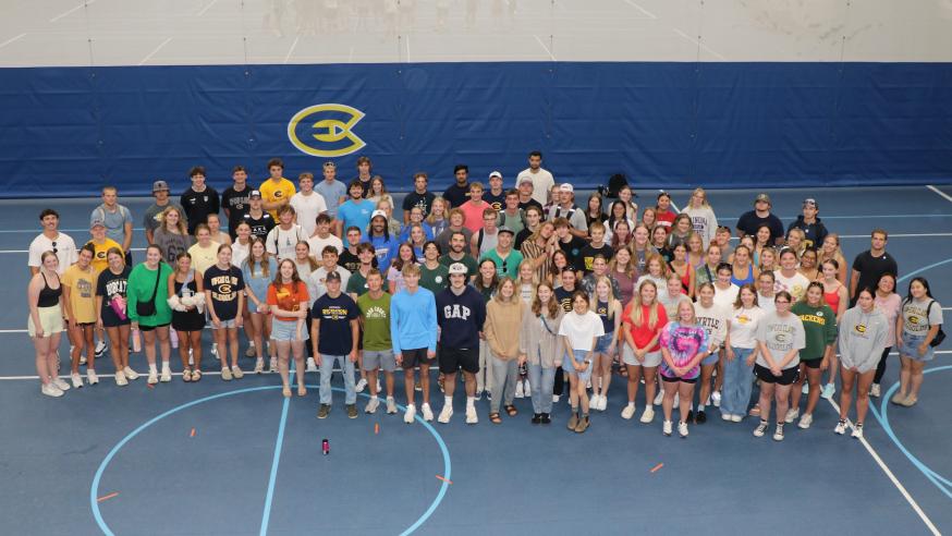 Recreation all staff training student photo in McPhee Gym