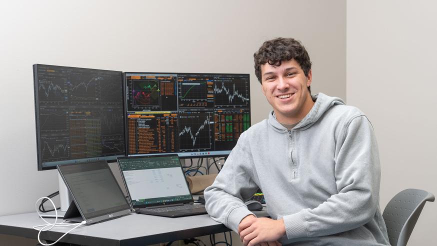 Cole Morehouse in COB lab