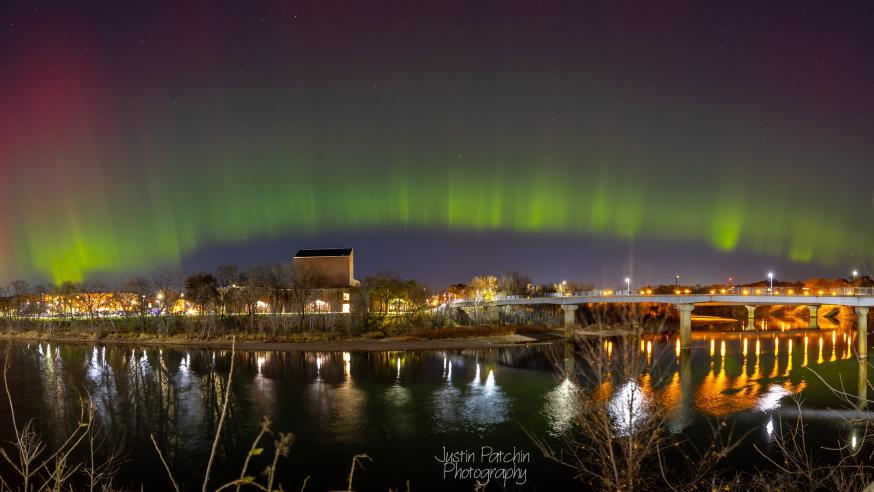 northern Lights over campus 